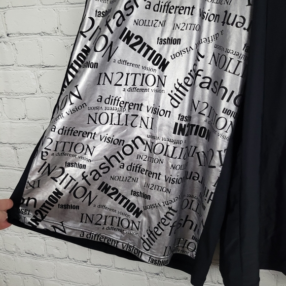 DANCE WORKS | spandex wide leg metallic accent goucho pants - Picture 3 of 5